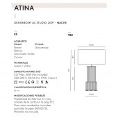 PIE DE LÁMPARA DE SOBREMESA ATINA