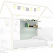 PANEL FRONTAL CON DOS ESTANTES PARA CAMA CASITA