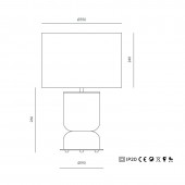 PIE DE LÁMPARA SOBREMESA GOT CROMO