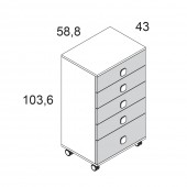 CAJONERA ELEMENTAL (ruedas o patas)