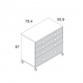 CÓMODA BASIC RUEDAS O ZÓCALO